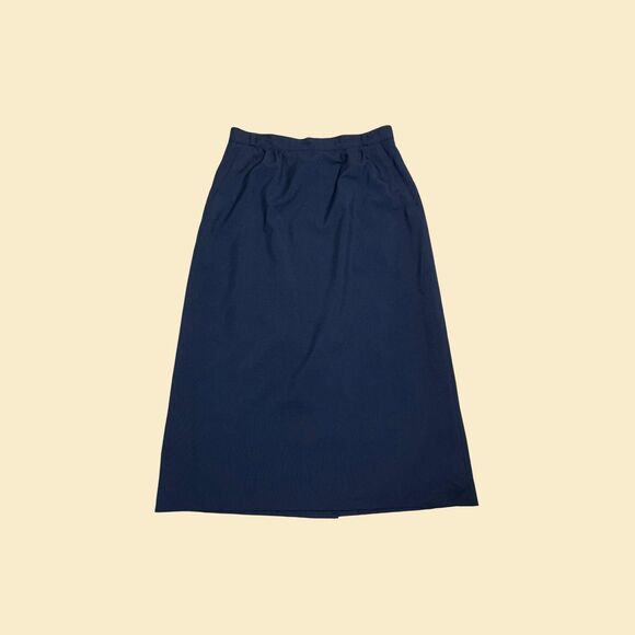 Vintage 70s/80s navy blue skirt by Celeste Sport, size 10 midi to maxi skirt - Picture 1 of 6